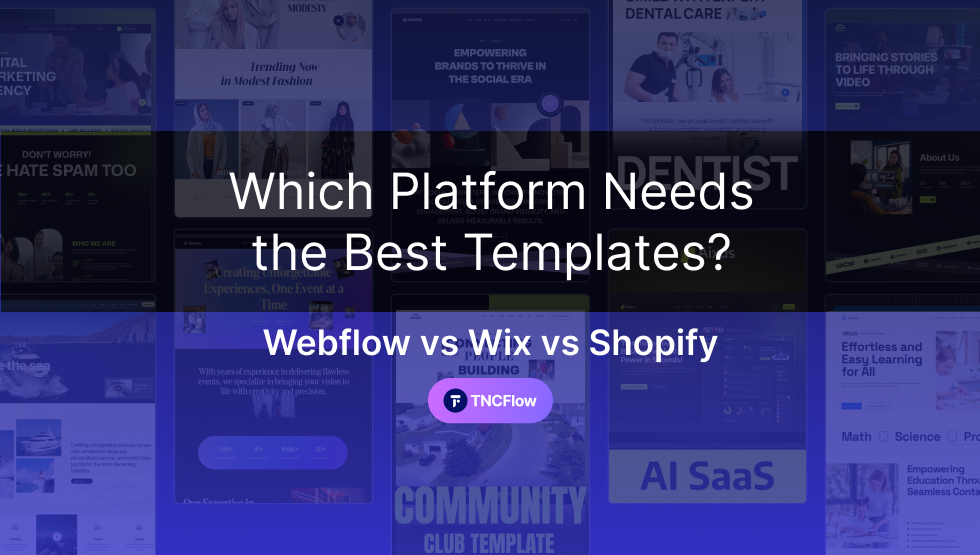 Webflow vs Wix vs Shopify: Which Platform Needs the Best Templates?