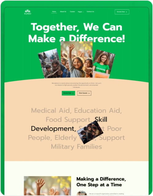Donate websites templates