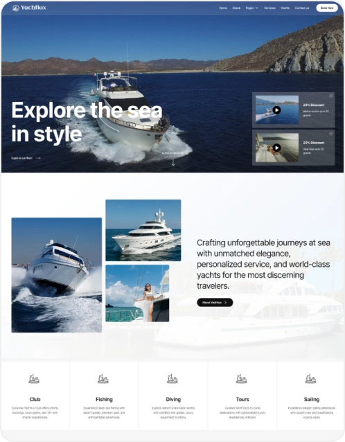 Yacth webflow templates