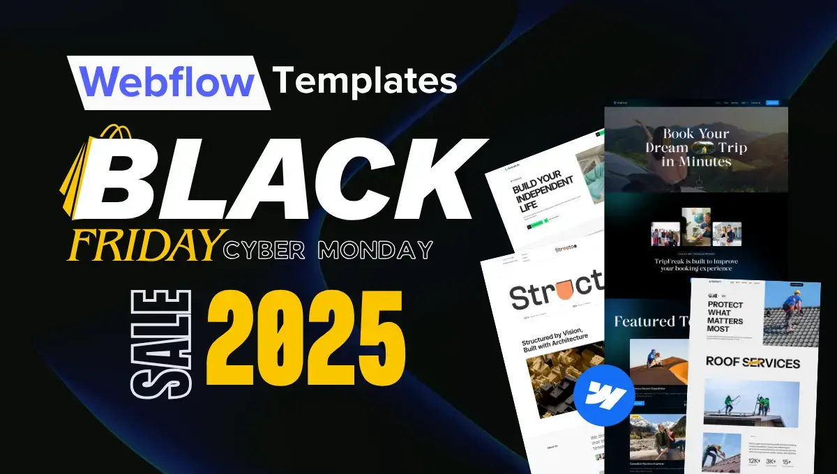 Webflow templates black friday and cyber monday sale 2025