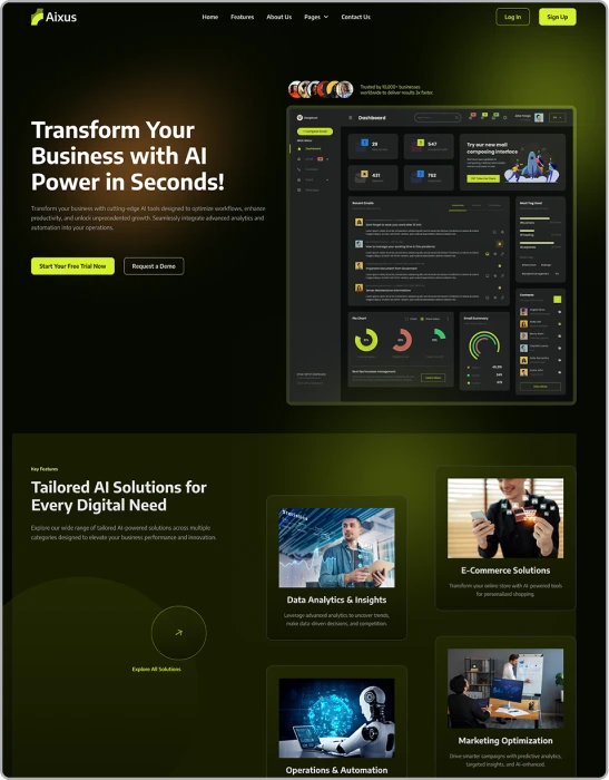 aixus webflow template