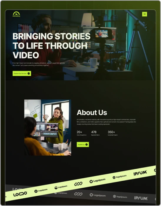 animatory webflow template