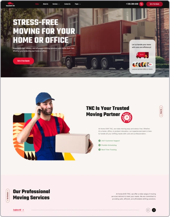 homeshift tnc webflow template