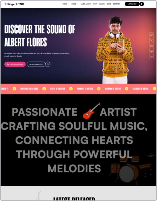 singerxtnc webflow template