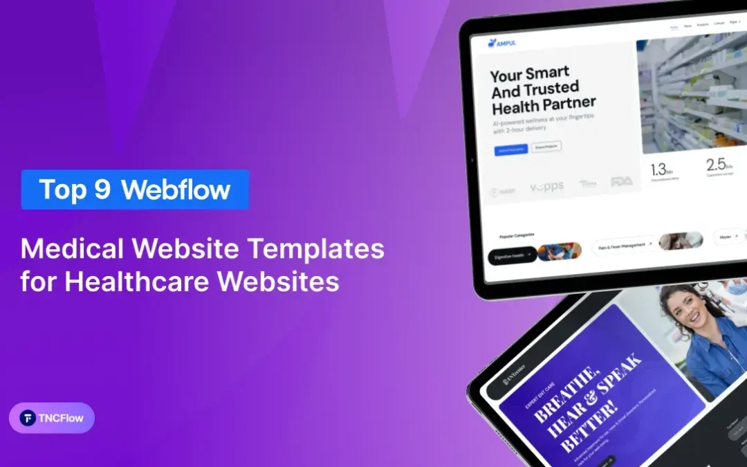 Top 9 Webflow Medical Website Templates for Healthcare Websites