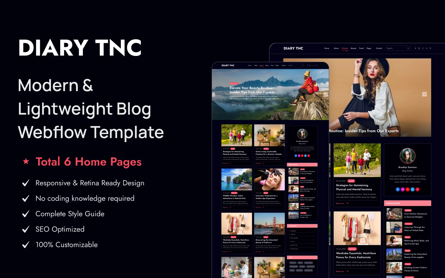 Diary Dark TNC - TNCFlow