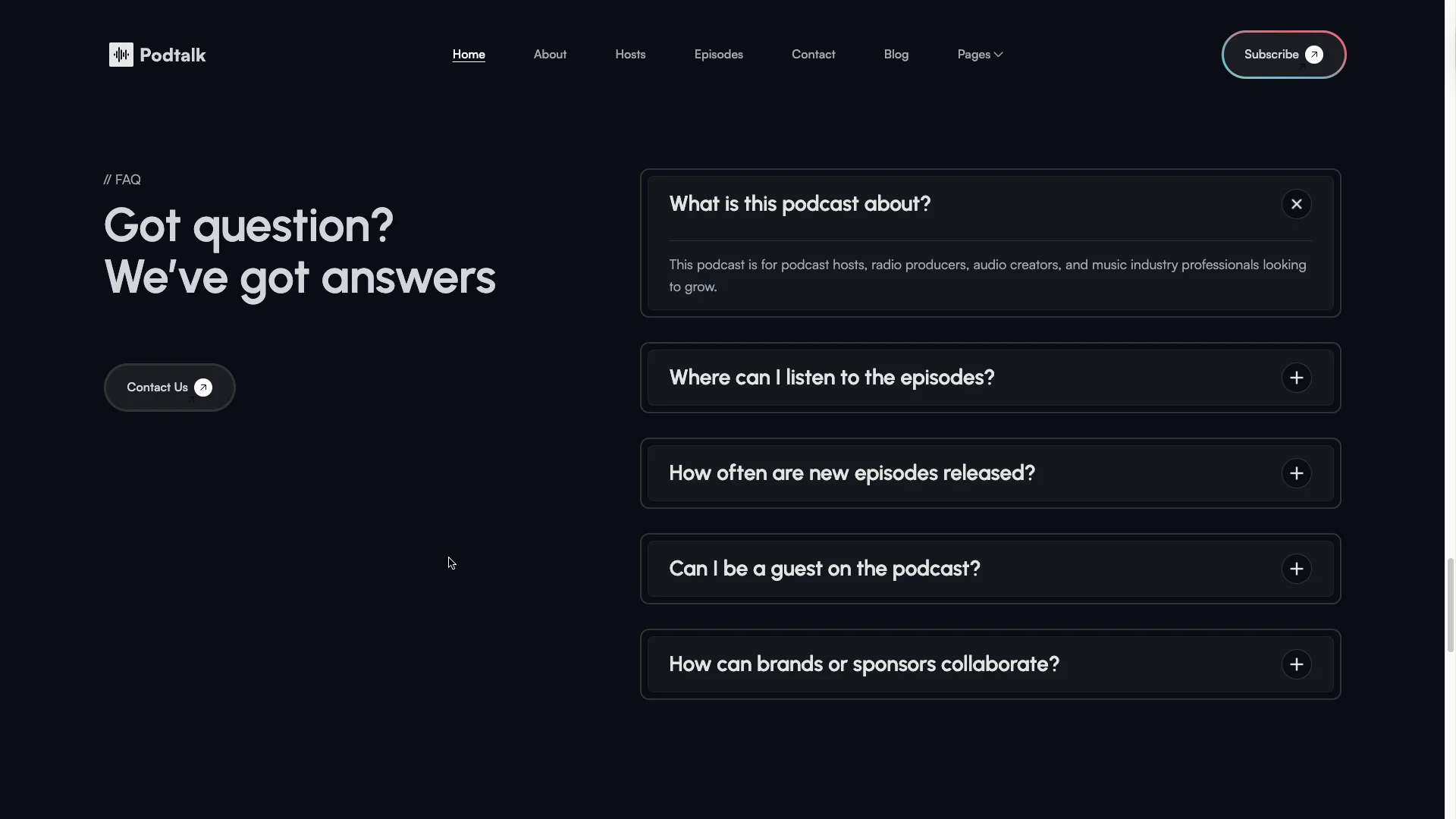 Expandable FAQ - TNCFlow