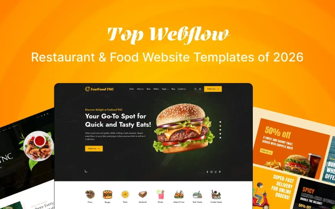 Top Webflow Restaurant & Food Website Templates of 2026