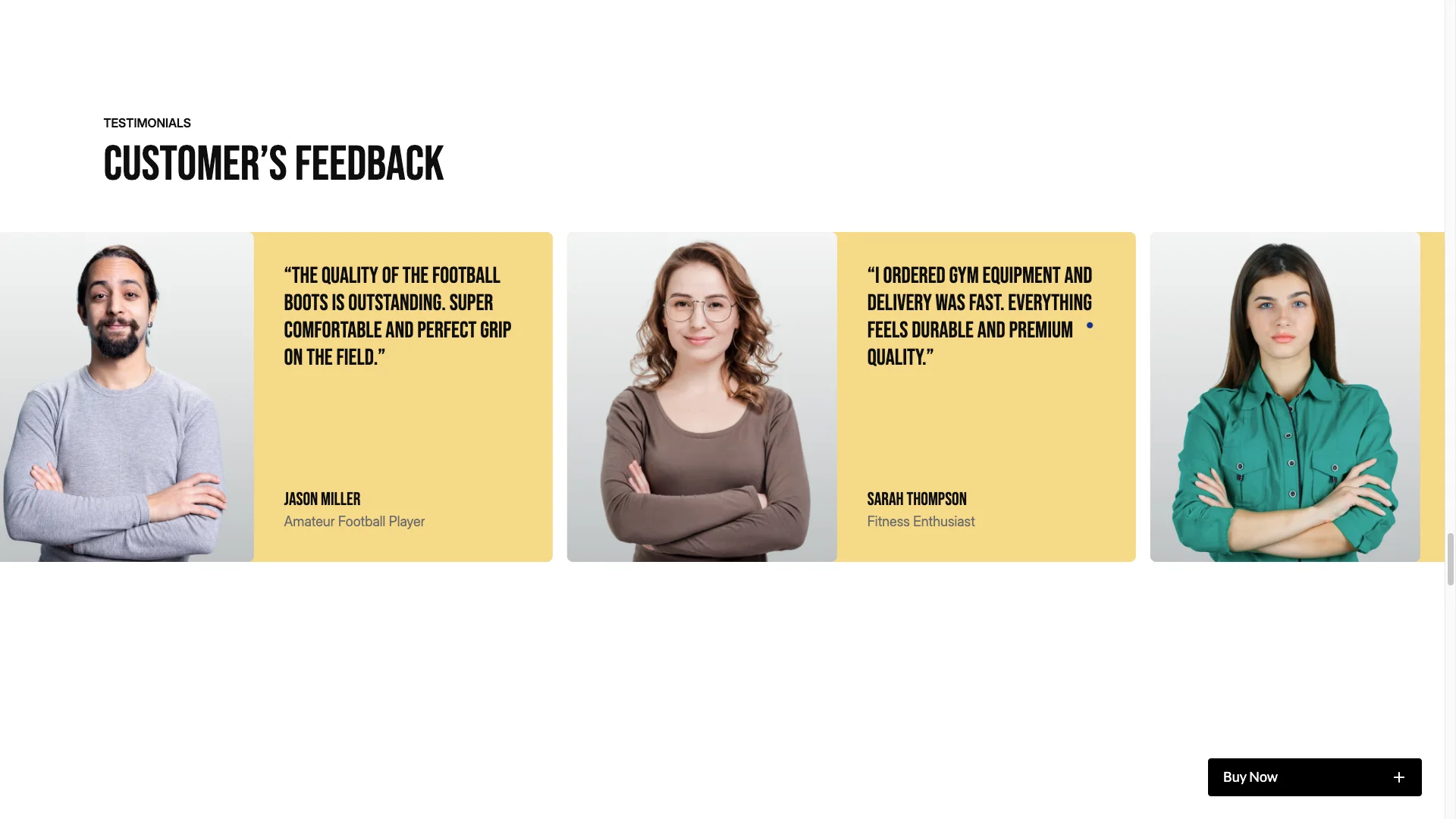 Testimonials Marquee Carousel - TNCFlow