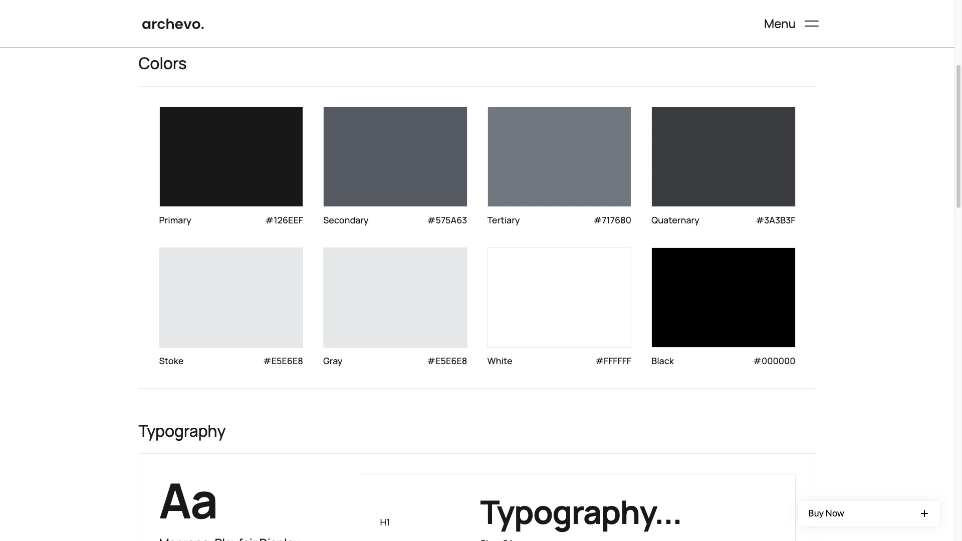 Complete Utility Pagess - TNCFlow Eight color swatches labeled Primary, Secondary, Tertiary, Quaternary, Stoke, Gray, White, Black with their hex codes shown in a palette section.