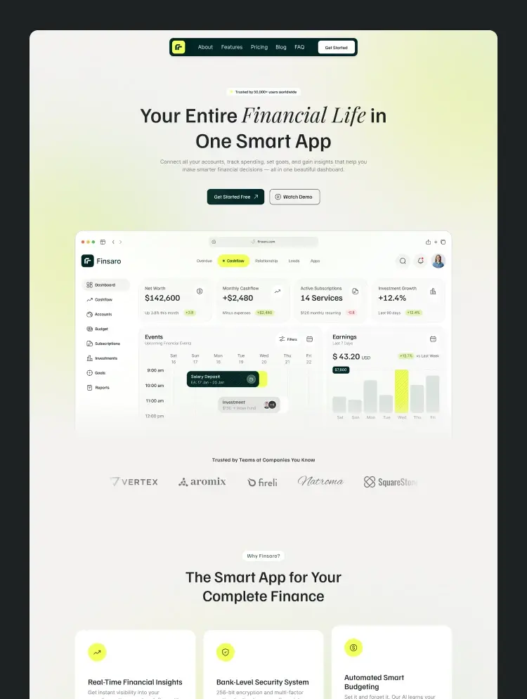 Finsaro - Technology Website Template