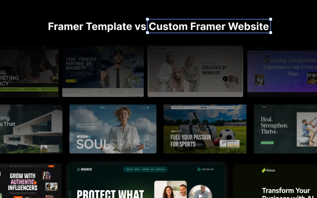 Framer Template vs Custom Framer Website: What Is Right for Your Business?