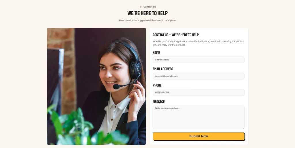 contact_form - TNCFlow Smiling woman wearing a headset at a computer, with a contact form visible on the right side of the screen.