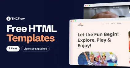 Best free HTML templates, featuring free TNCFlow HTML template previews