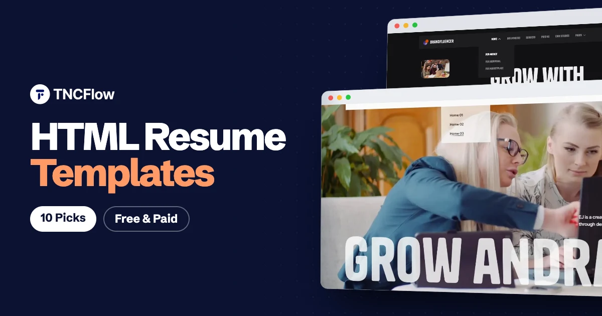 Best HTML resume templates