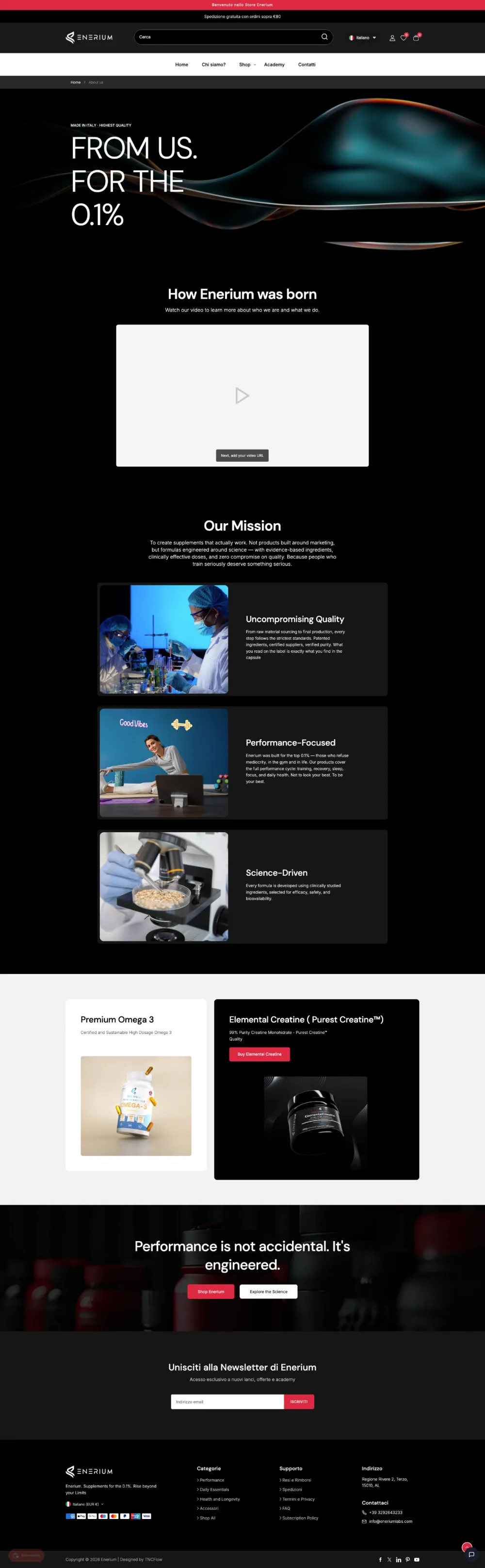 Enerium brand story page, How Enerium was born