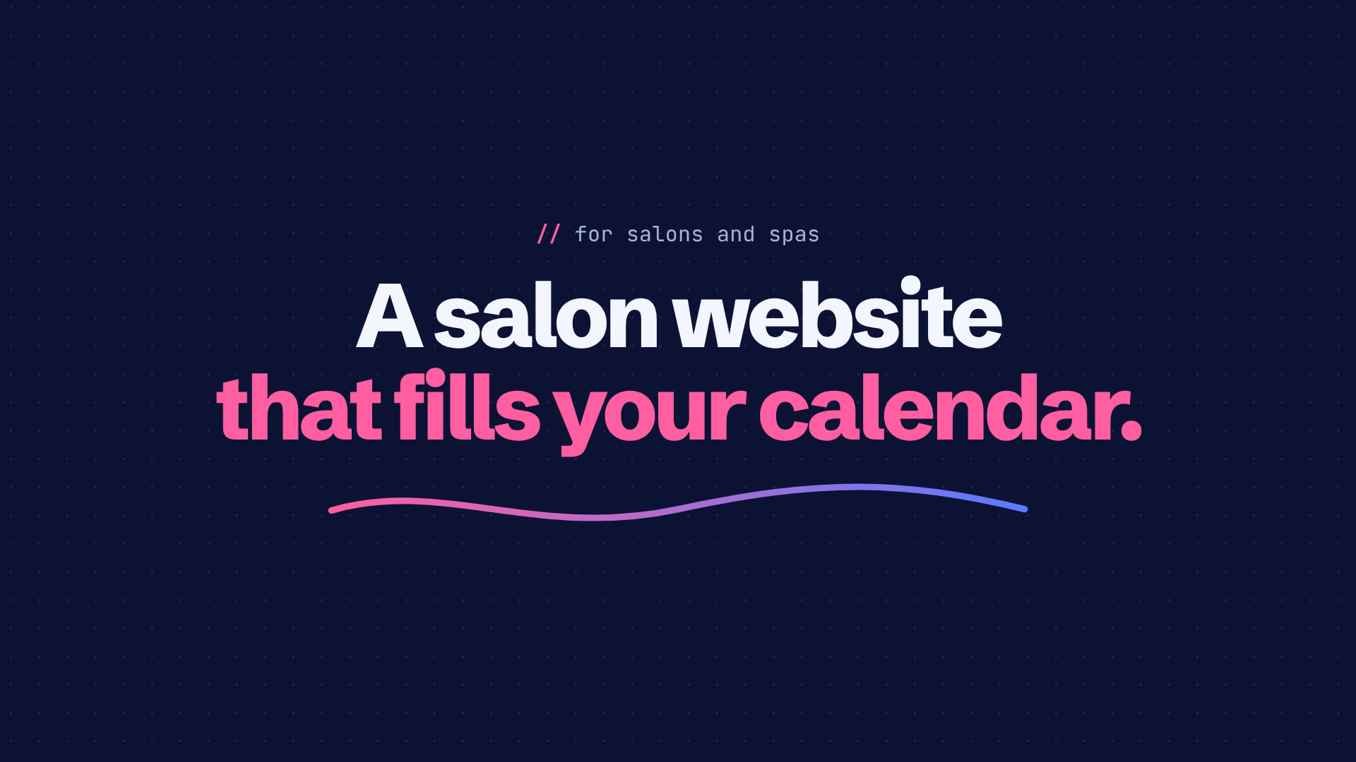 Salon & Spa website design and development by TNCFlow